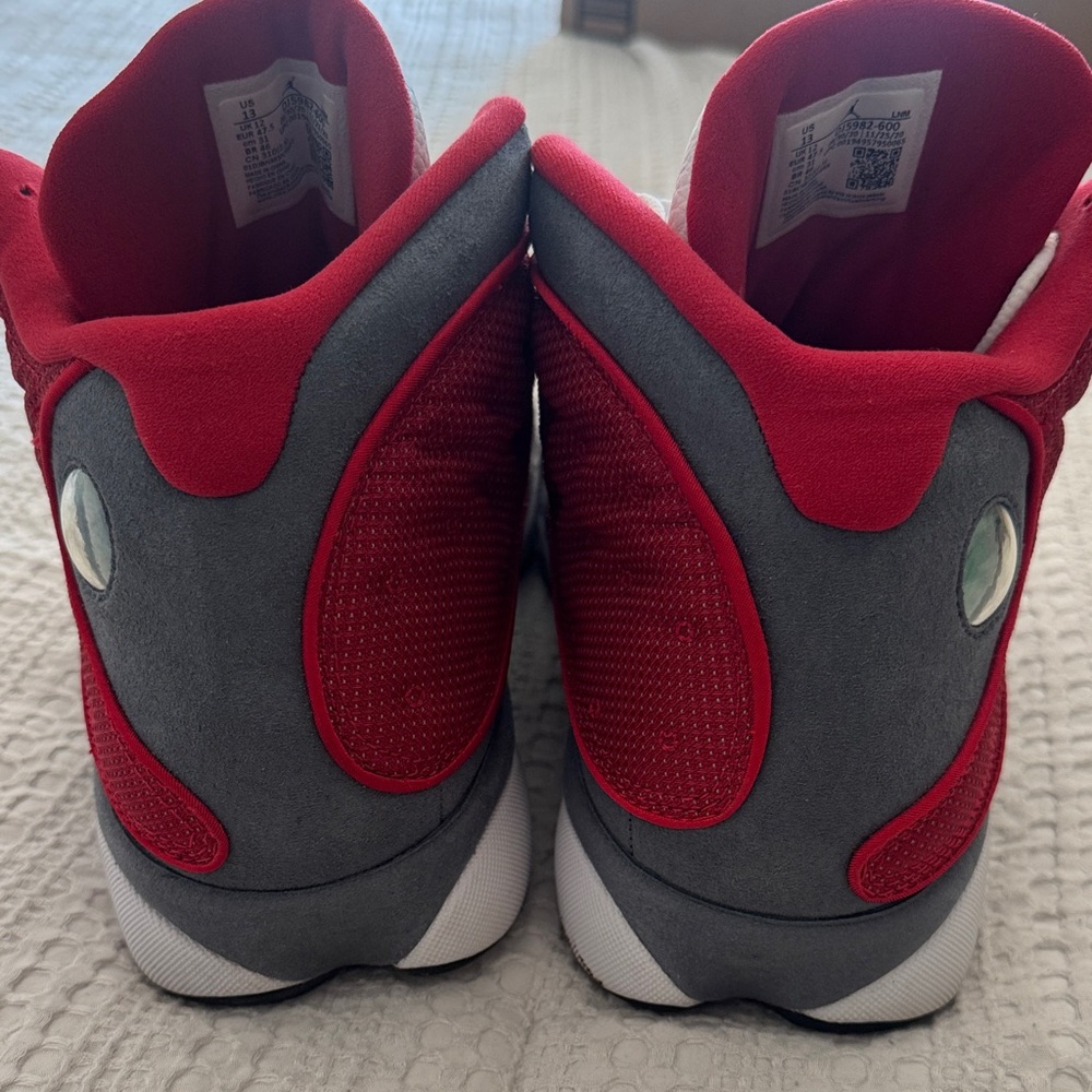 Jordan 13. Red Flint Sneakers. 13. Like New!! - Picture 6 of 7